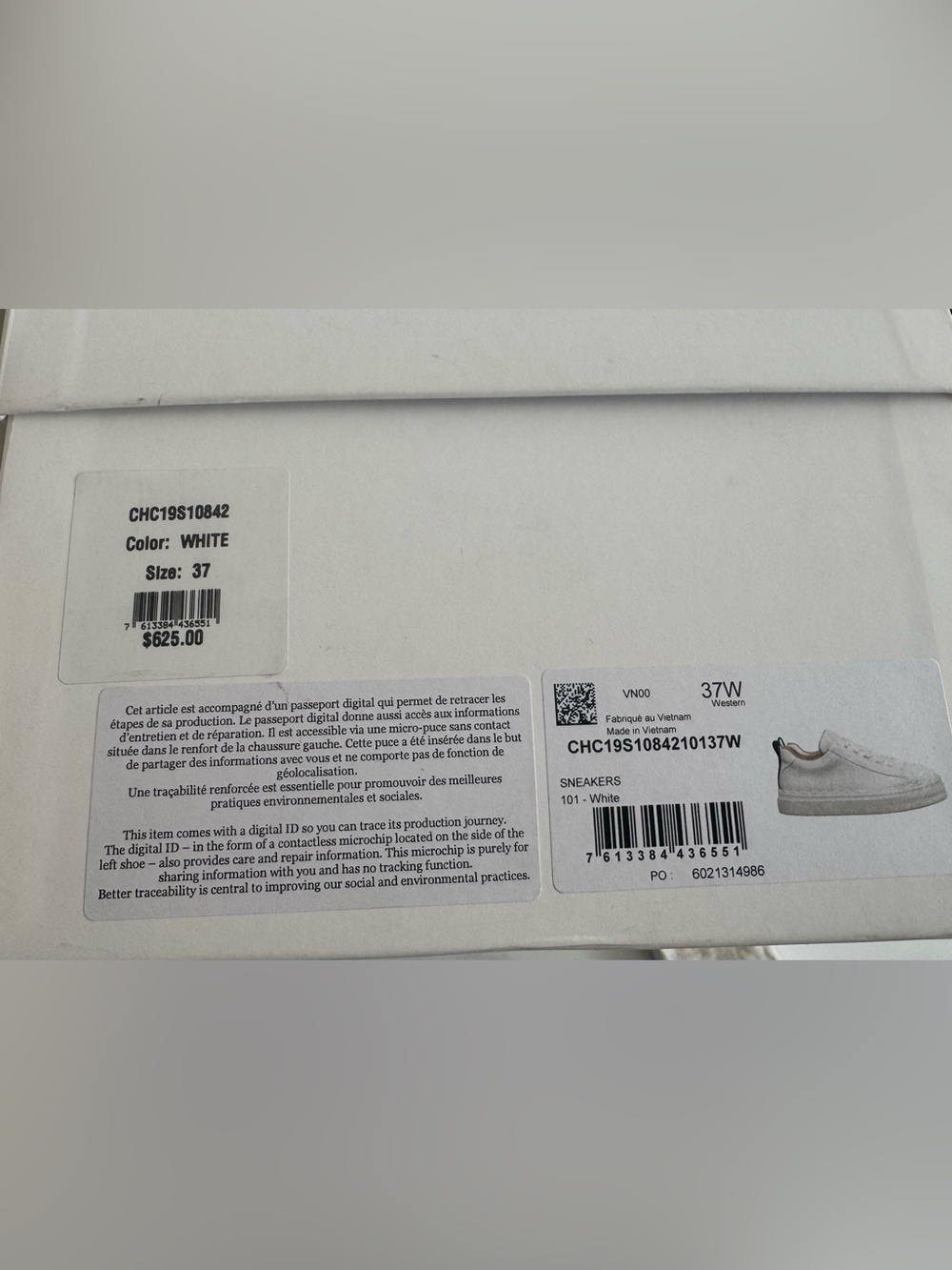 Chloe Lauren Sneaker White Size 37EU / 6.5 - Picture 4 of 12